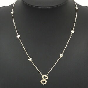 Tiffany Heart Motif Y Line Silver Necklace
